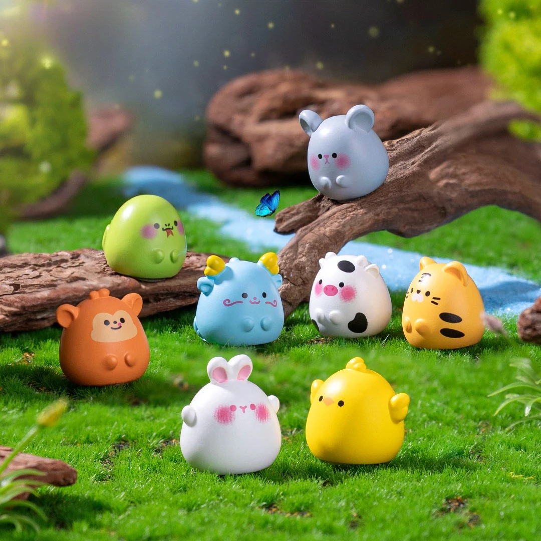 12PC Chinese Zodiac Tiger Rabbit Dragon Horse Snake Mini Animal Figurine Miniature Fairy Garden Decor Small Ornament Accessories 2