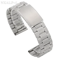 Premium Stainless Steel Watch Band Bracelet - Versatile Sizes - 22mm (Silver)