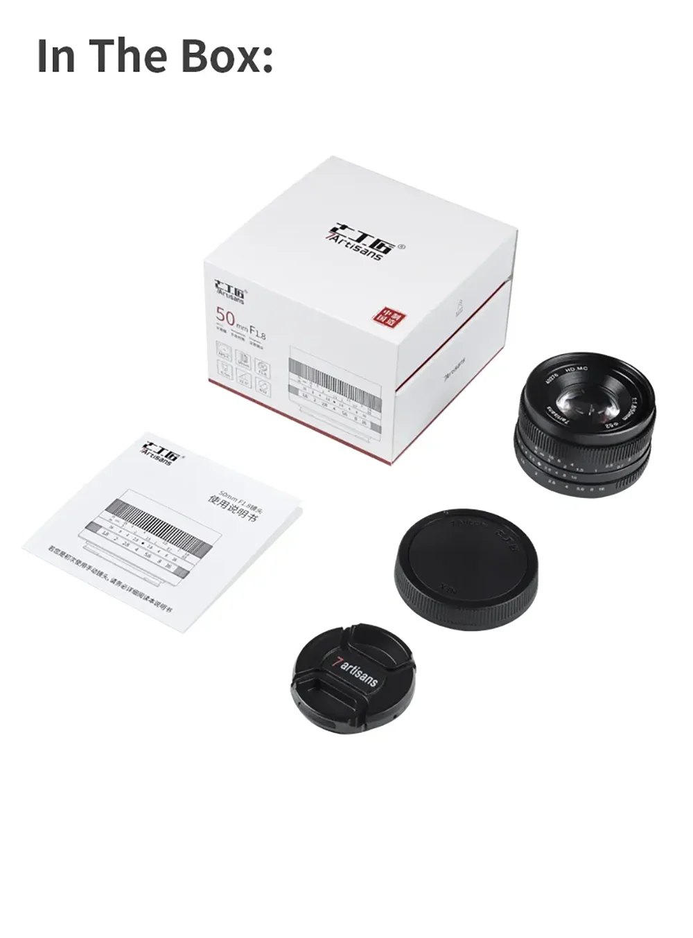 7artisans 50mm F1.8 APS-C Large Aperture Portrait Prime Lens For Sony E Fuji X C