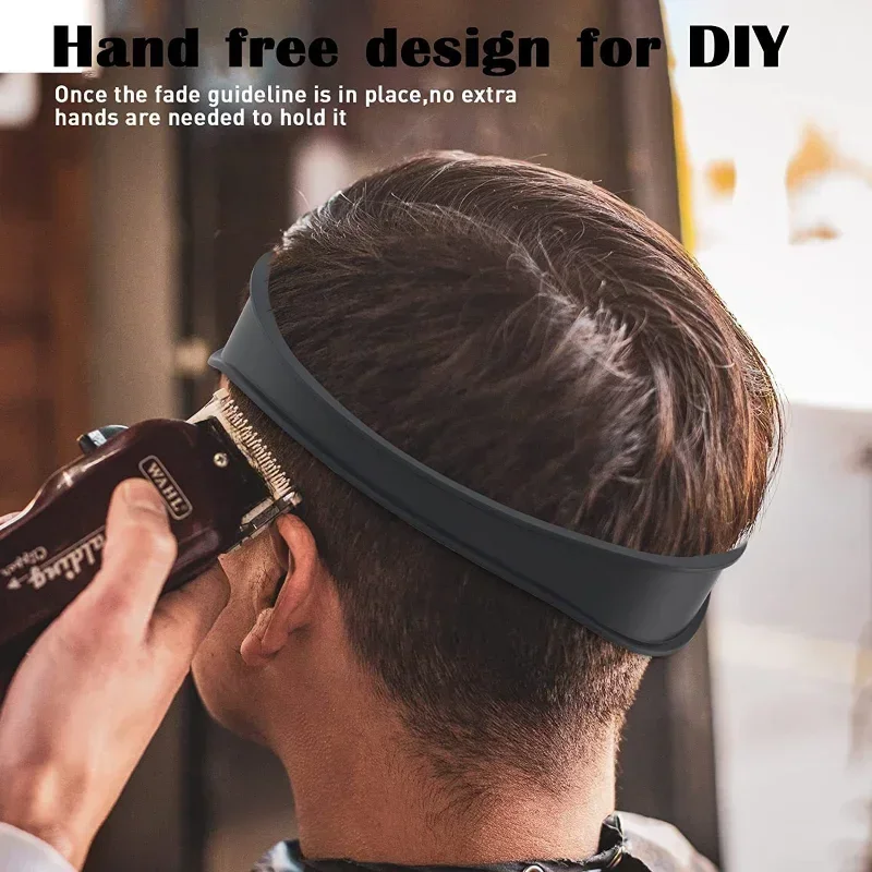 DIY Home Hair Trimming Home Haircuts Curved Headband Silicone Neckline Shaving Template and Hair Cutting Guide Hair Styling Tool 5