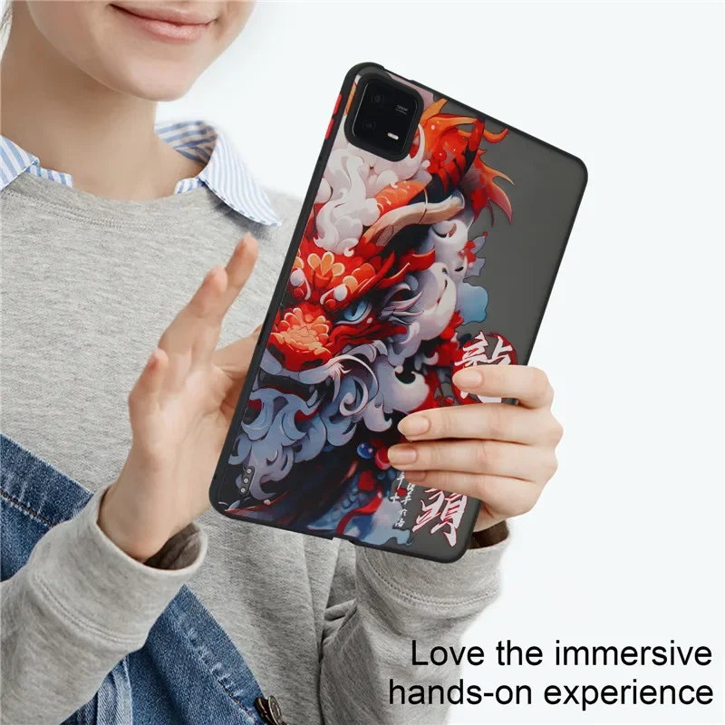 Chinese Style Dragon Tablet Case - Matte Shockproof Protective Back Cover