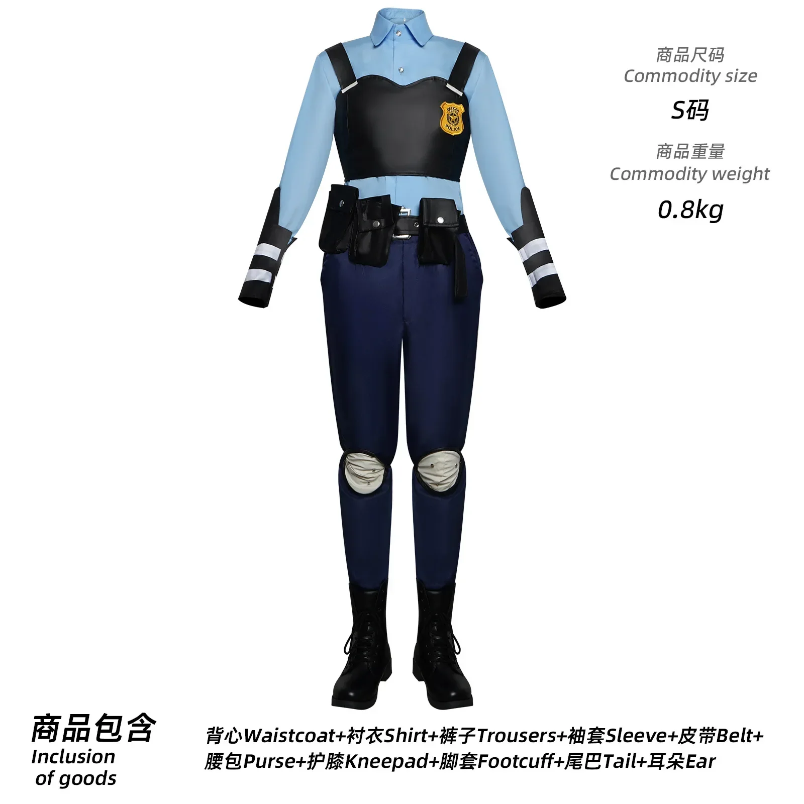 2026dy Hopps Halloween Anime Cosplay Costume Zootopia Carnival adult child Uniform Polices Uniform Disfraz Mujer Cute Suits