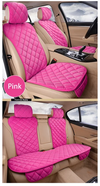 Universal Leder Sitzbezüge für Autos Sitz Pads Rosa Schwarz Fit Auto/Auto/Lkw/SUV  Innen Nette decor Protector Frauen Mädchen - AliExpress