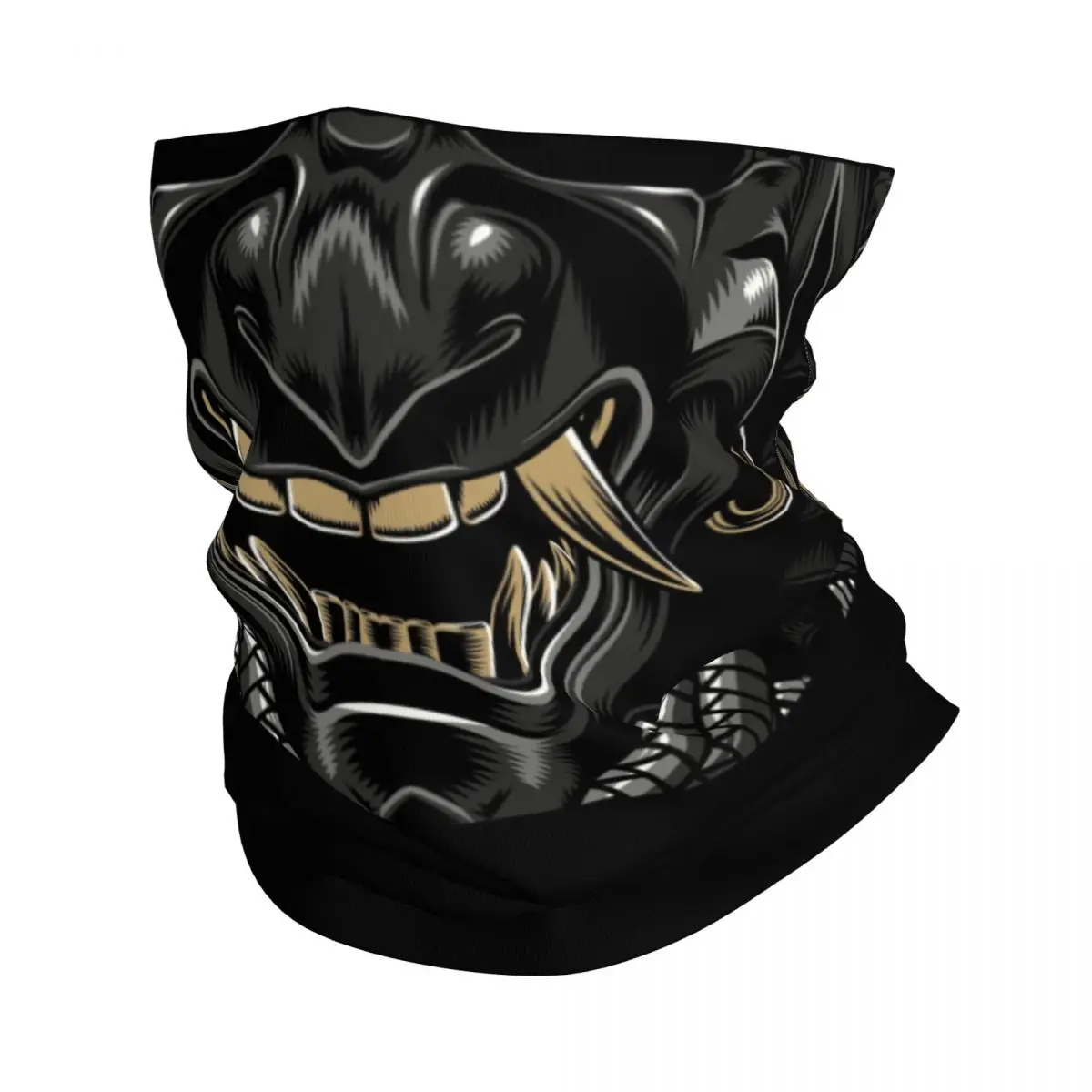 

Japan Samurai Demon Oni Neck Gaiter Men Women UV Protection Winter Hannya Tattoo Bandana Scarf for Ski