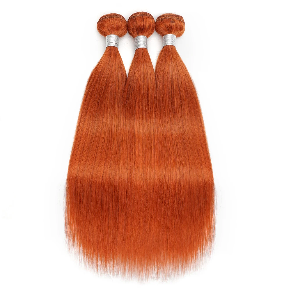 pacote do cabelo reto, gengibre, laranja, roxo,