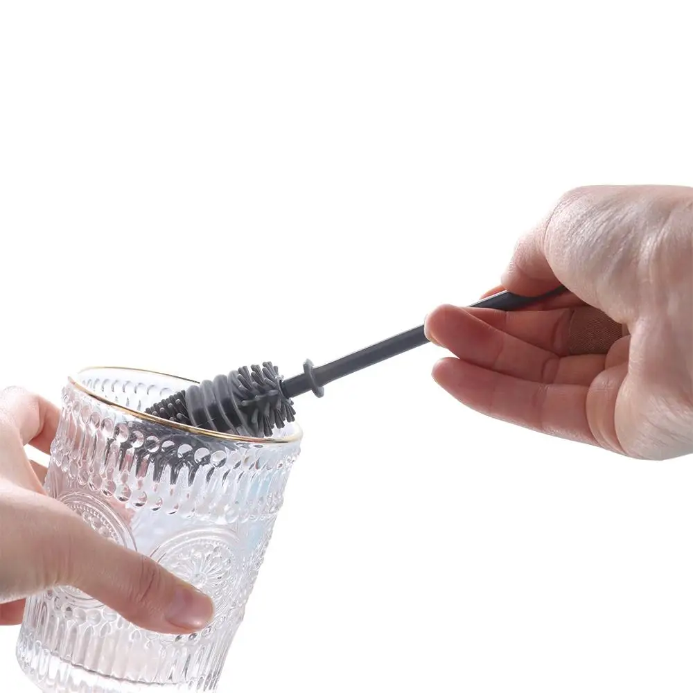 

Long-handled Silicone Cup Brush Convenient No Dead-end Silicone Milk Bottle Brush Multifunctional Quick Glass Cup Washing Brush