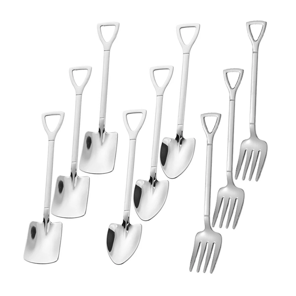 Stainless steel Dessert Scoop 9pc Ice Cream Scoop Shovel Spoon Cake Watermelon stainless steel spoon