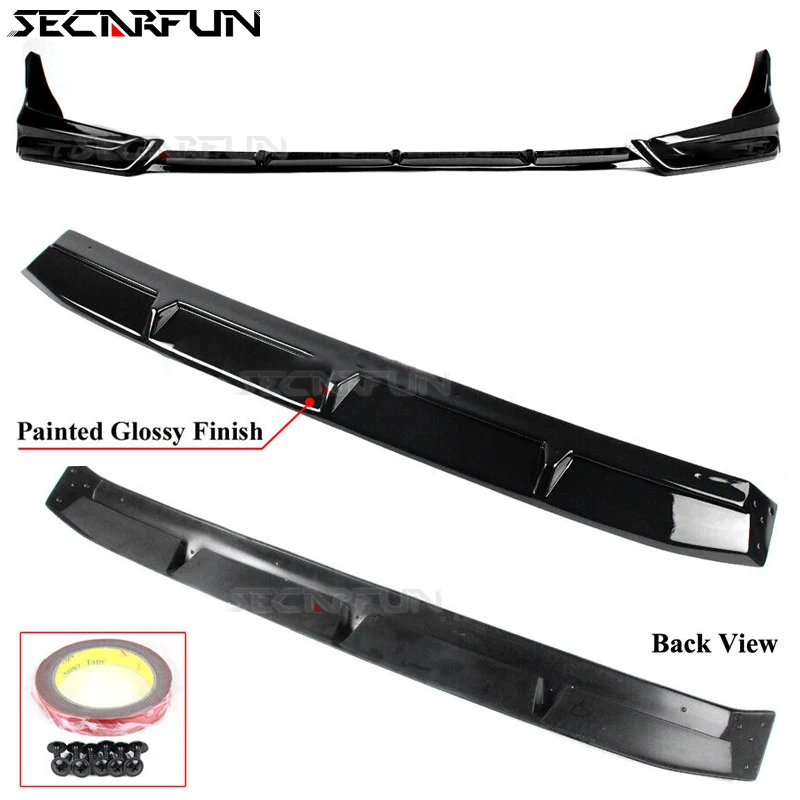 Front Bumper Lower Spoiler Splitter Lip Kit For Honda Yofer 11.5th Black
