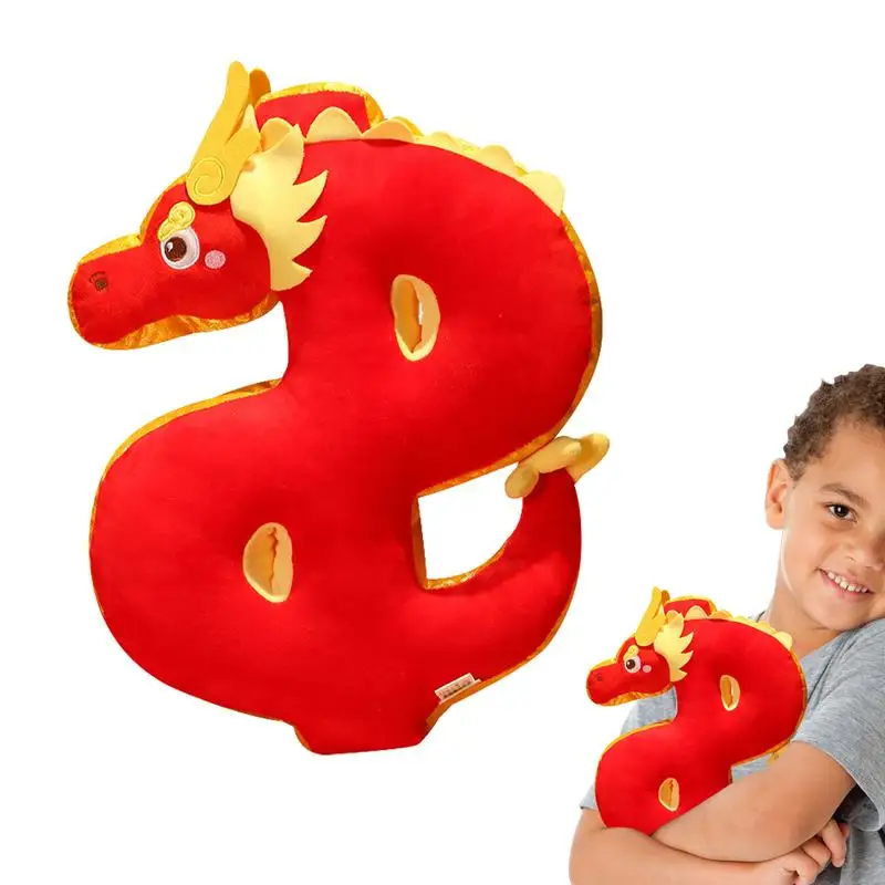 

Dragon Mascot Plush Toy Stuffed Year Of The Dragon New Year Decorations Mascot Doll Ornaments Stockings Stuffer Zodiac Plushie
