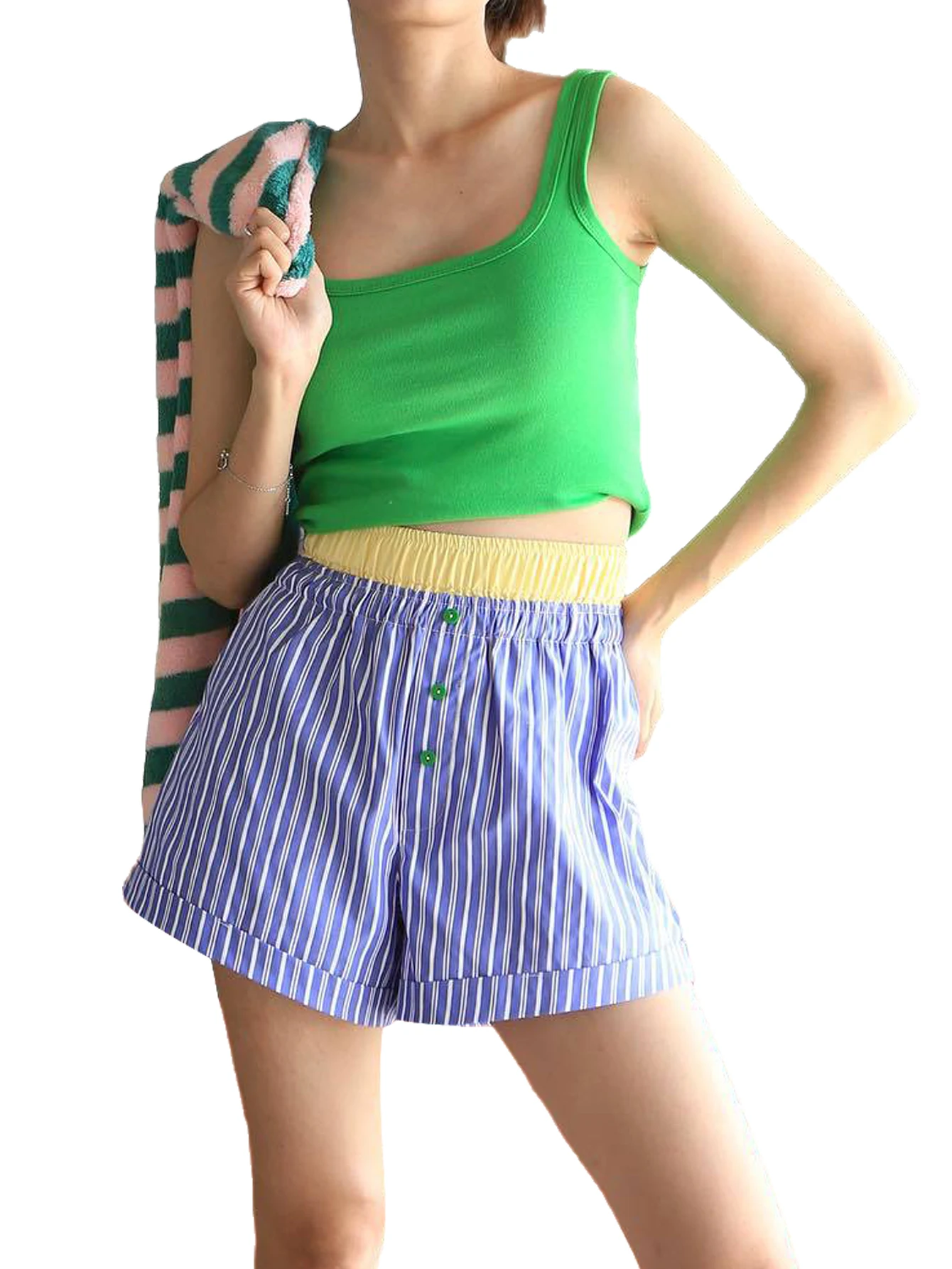 

Шорты женские спортивные с высокой талией, повседневные быстросохнущие дышащие штаны с карманами, на лето