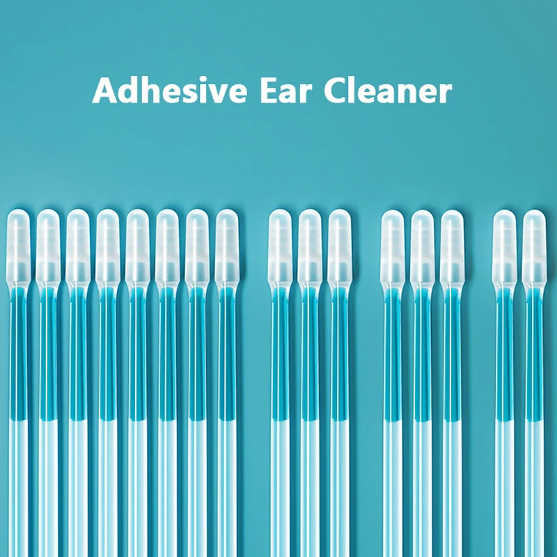 Ear Wax Remover 24Pcs Disposable Silicone Sticky Ear Pick Kids Olders Adult S/L Reusable Adhesive