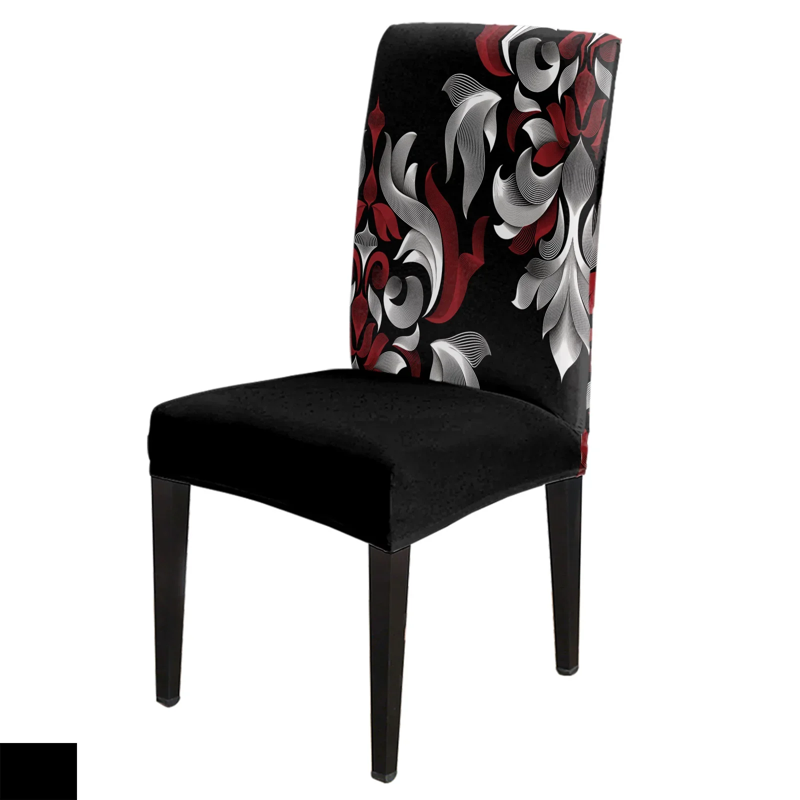 

Baroque Abstract Flowers Dining Chair Cover 4/6/8PCS Spandex Elastic Chair Slipcover Case for Wedding Hotel Banquet Dining Room