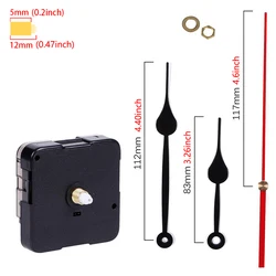 Silent Quartz Clock Mechanism with Hands - DIY Repair Kit (H-2)
