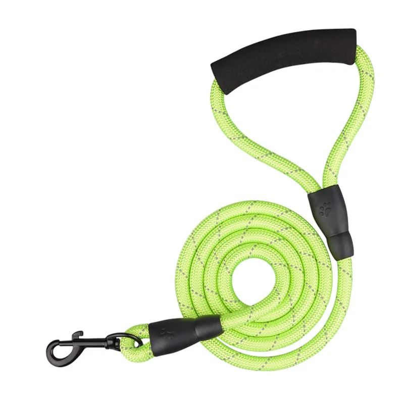 2 Way Braided Nylon Dual Dog Leash Double Lead Rope Strong Pet Leash Walking Running Leads For Couplers With Soft Padded Handle 