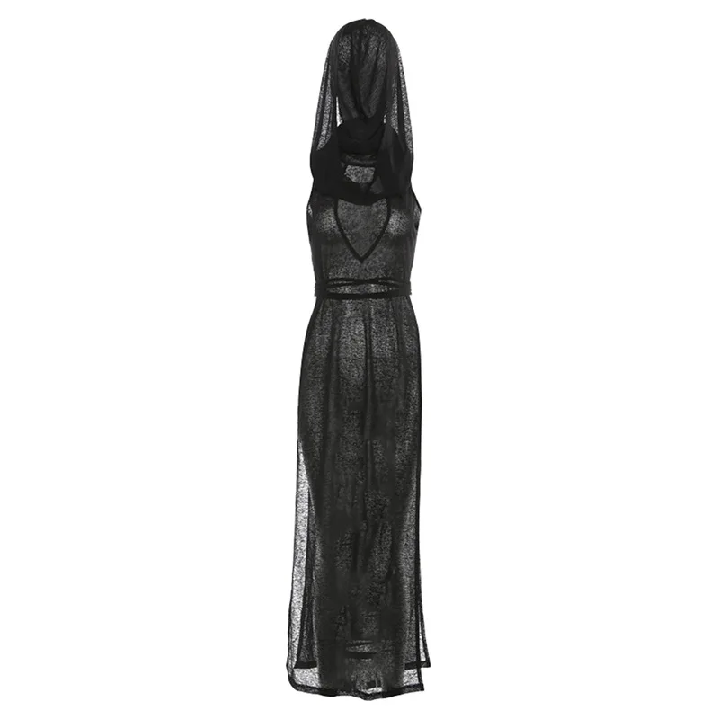 2024NEW Sexy Witch Cosplay For Woman Assassin Cosplay Black Hooded Dress Sexy Halloween Costumes For Adults Gohst Bride