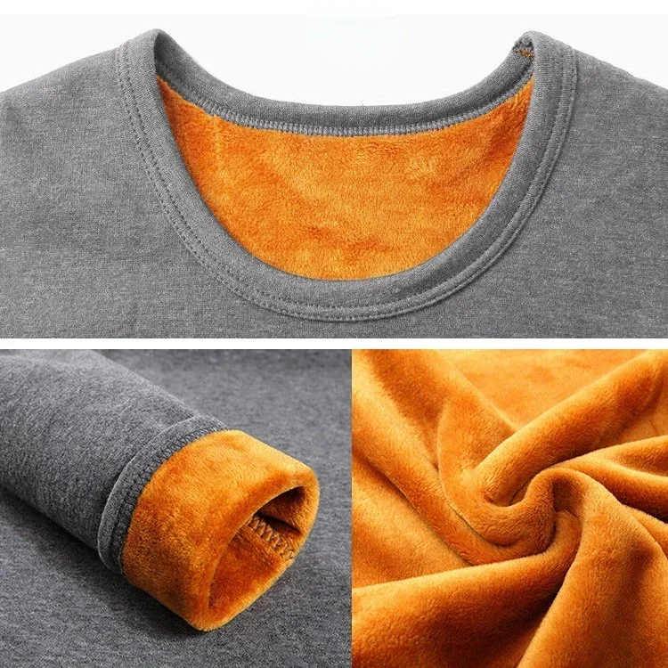 Thermal Underwear Set Men Thicken Winter Keep Warm Thermal Underwear Sets 9XL Size Men Cotton Velvet Thick Tights Fleece Top + Pants Warm Thermo Suits