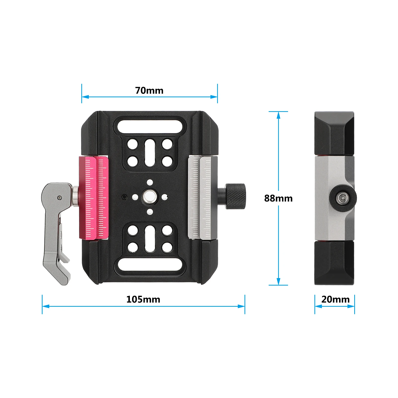 Placa Base Rápida Manfrotto Compatible NICEYRIG | Para Trípode, Liberación Rápida, Plataforma Cámara