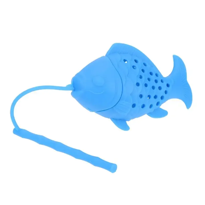 Silicone Fish-Shaped Reusable Tea Strainer - Green Tea Infuser Kitchen Tool