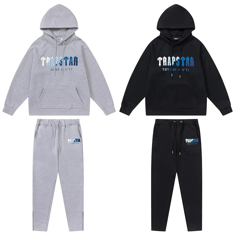 High Quality Embroidery Trapstar Men Clothing Cotton Fleece Hooded
