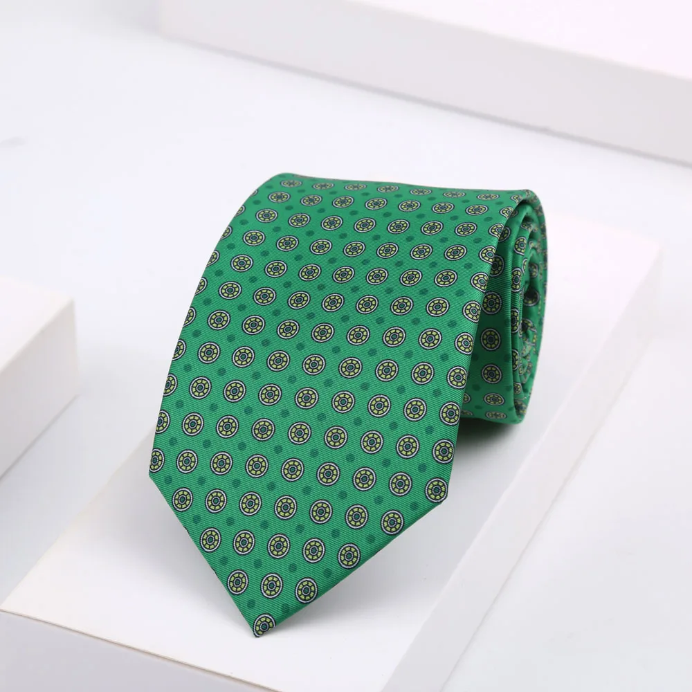 Neues Design Krawatte für Herren, Seidenoptik, weich, blau, rot, gelb, gepunktet, geblümt, geeignet für Hochzeit, Party, Business, Büro, Accessoires – Detail 9