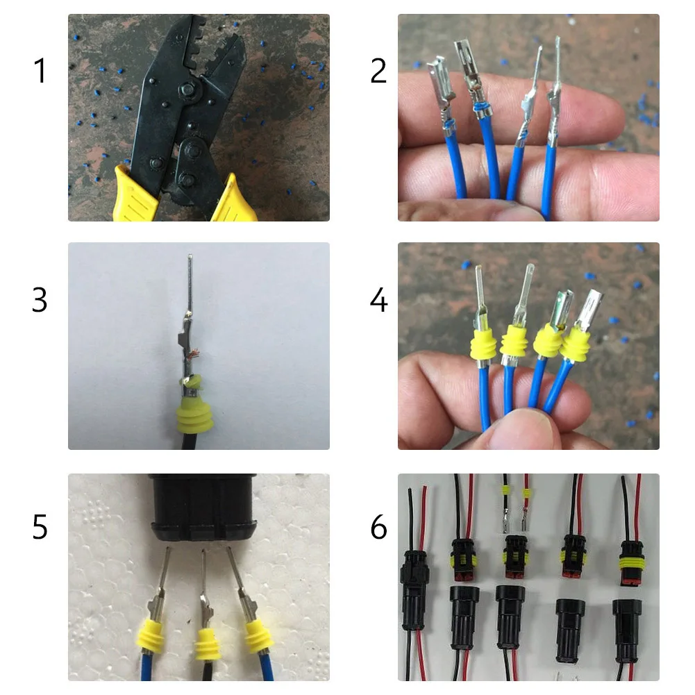 Waterproof Automotive Electrical Connector Set - 5 Pieces