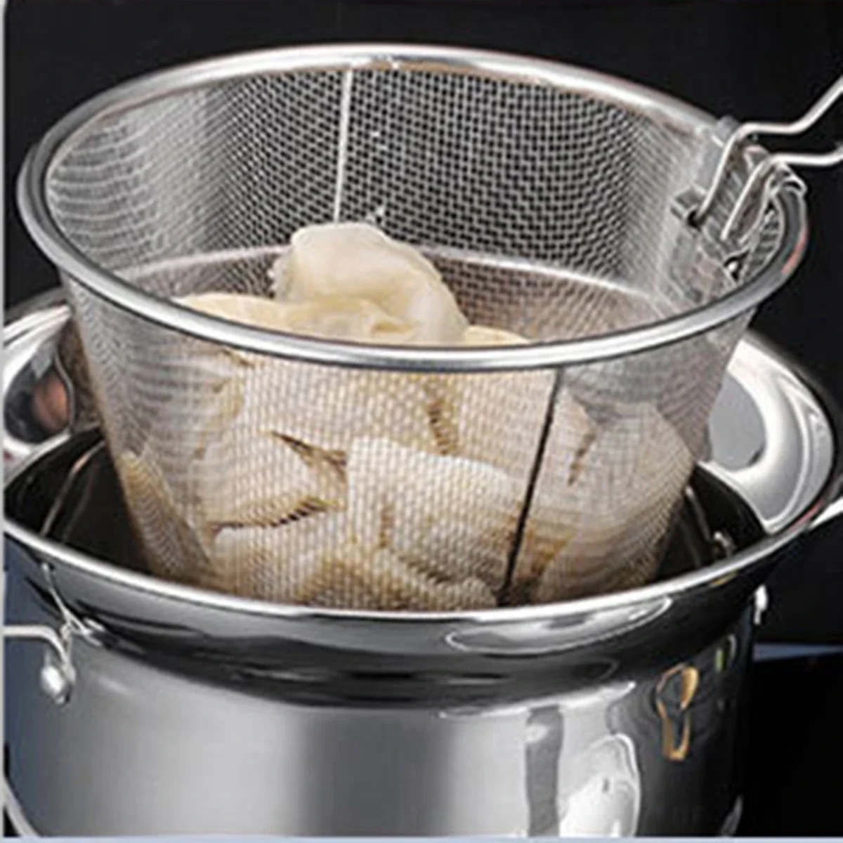 Oil Separating Stainless Steel Pan for Small Frying