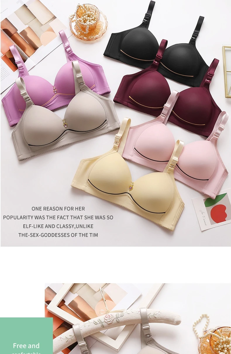 6 stücke Sexy Verschluss Bh Frauen Vorderen Befestigungs Bh Drahtlose Bhs für Frauen Push-Up Dessous Plus Größe Büstenhalter Keine stahl Ring Bh – Detail 18