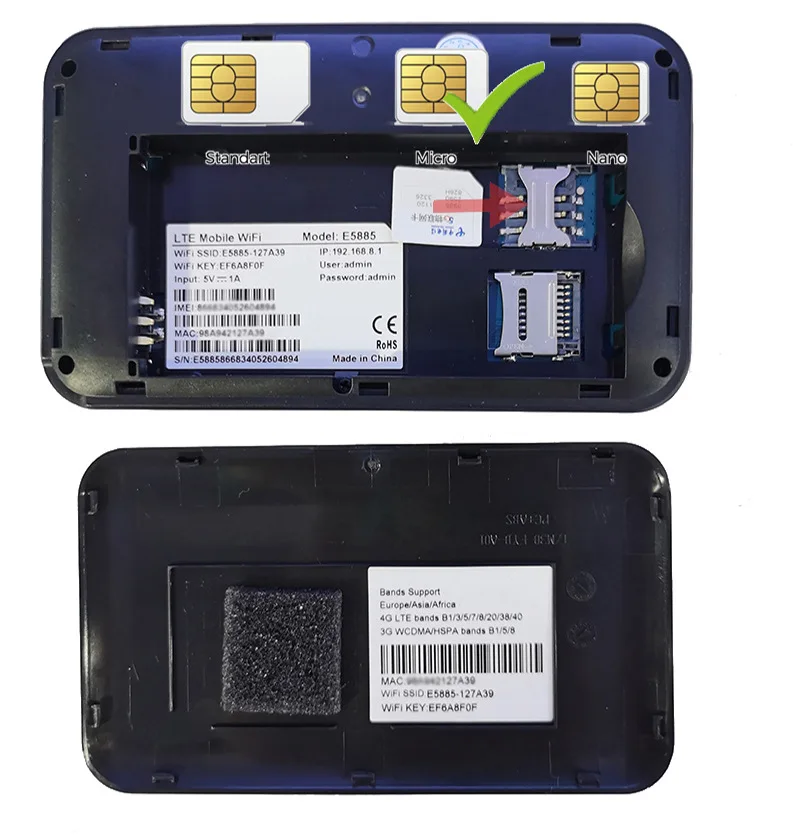 Roteador Wifi de Bolso sem Fio E5885 4g Mifi Hotspot 300 Mbps Cartão Sim Rj45 Lan Port Portátil ao ar Livre Móvel - Imagem 6