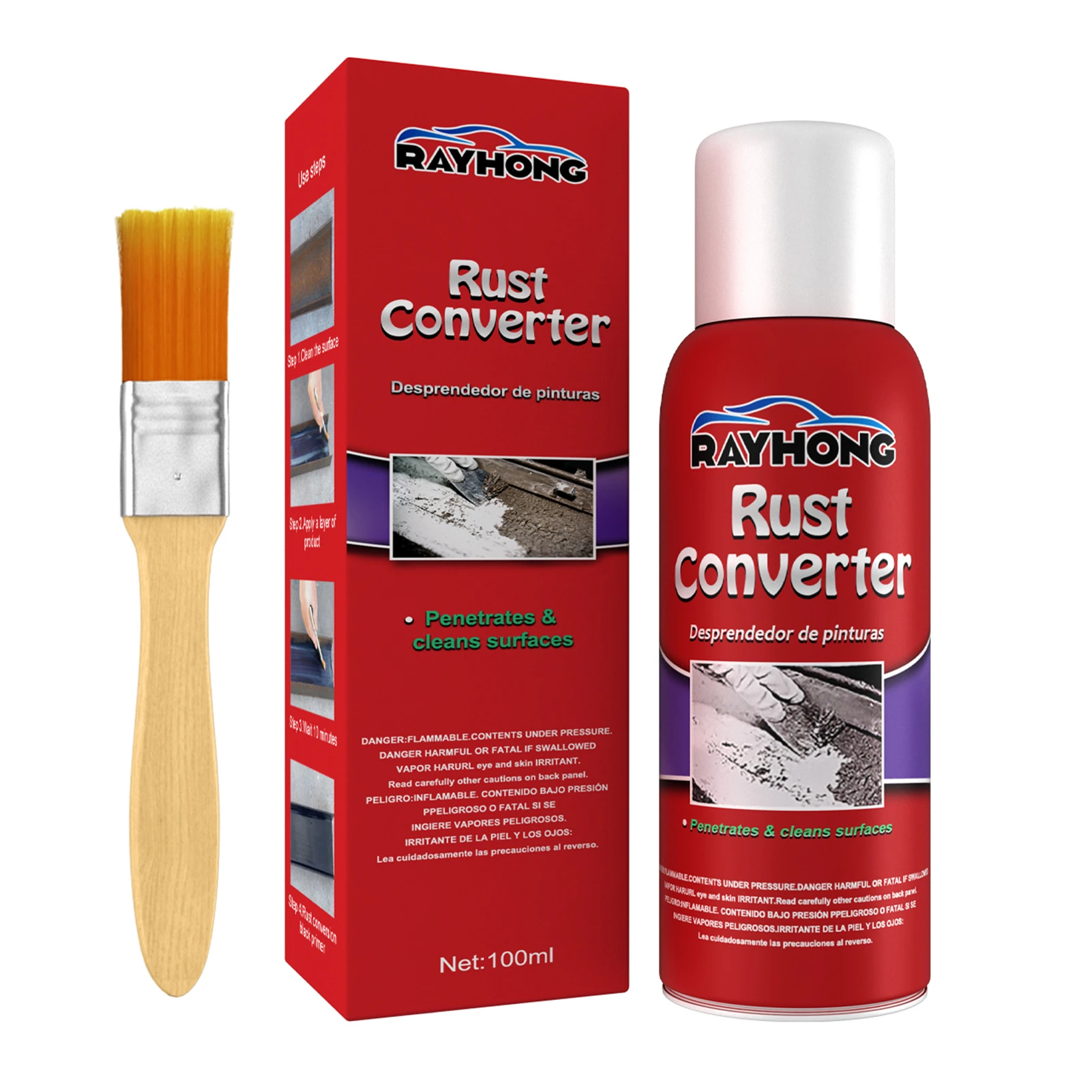 New 100ML Water Based Metal Rust Remover Chassis Rust Converter Non