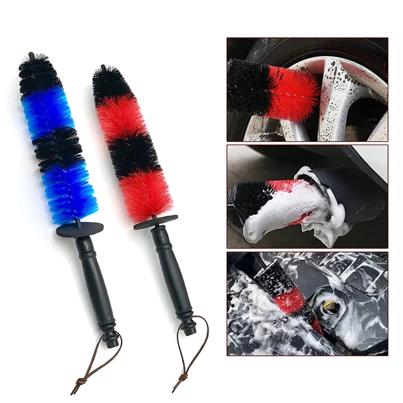 Multifunctional car wheel cleaning brush car wheel rim detailing brush