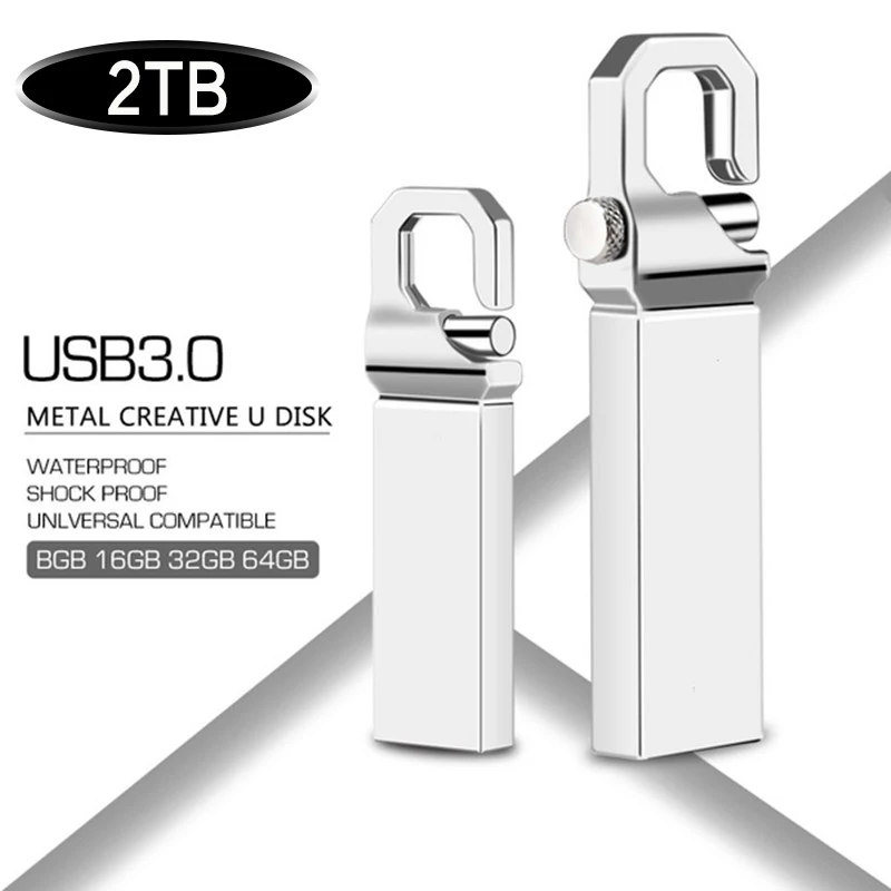 

NEW usb flash drive 2TB pen drive pendrive флешка 2TB metal u disk memoria cel usb 3.0 stick gift for phone /PC/Car/TV free logo