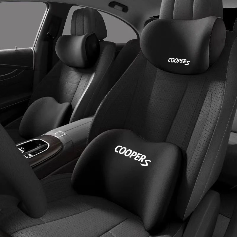 Car headrest/lumbar support neck pillow lumbar pad driver's seat backrest suitable for MINI coopers car accessories