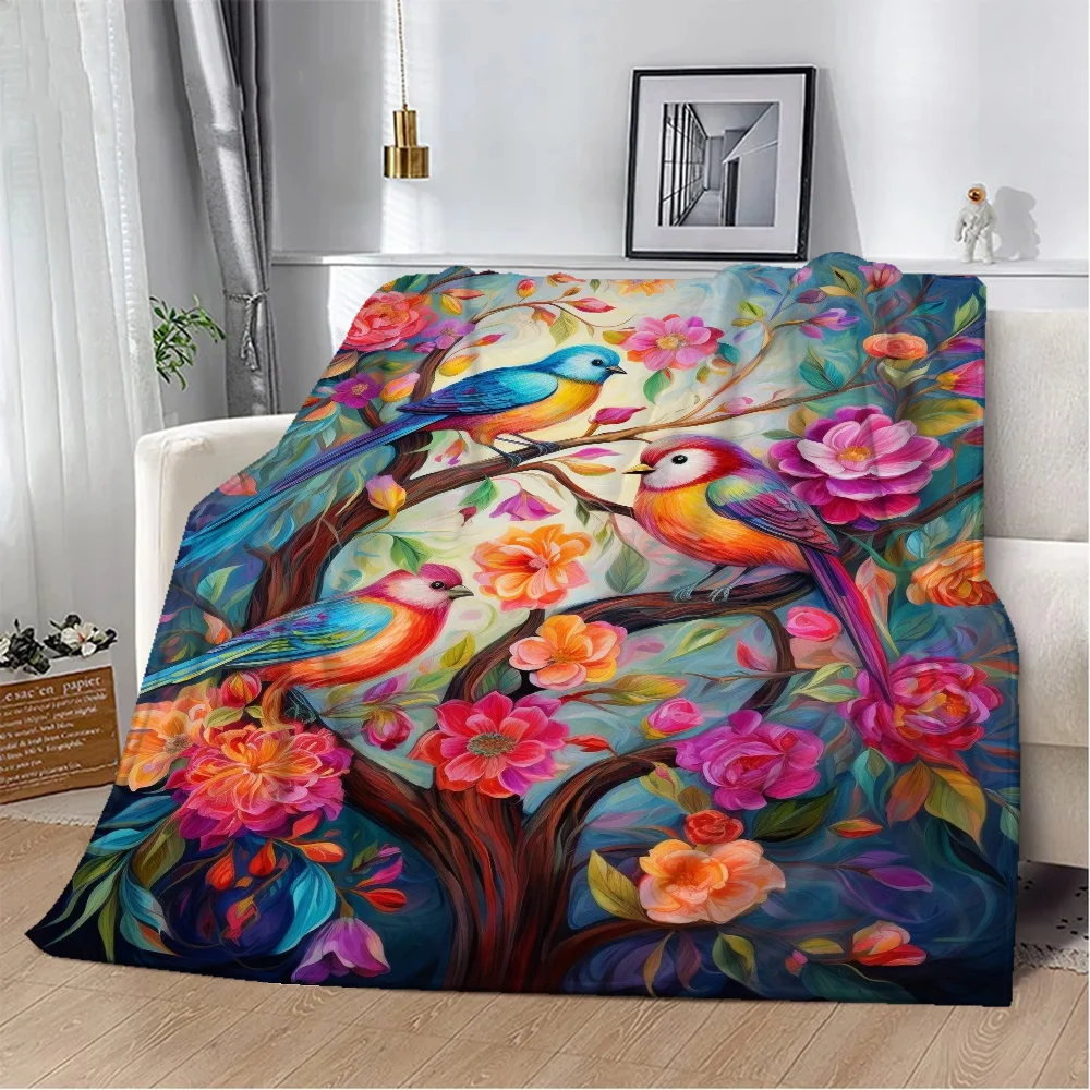 Flower Butterfly Blankets for Decorative Sofa Blanket King Size Microfiber Bedding Fluffy Plaid Beach Towel Home Interior Throw 2
