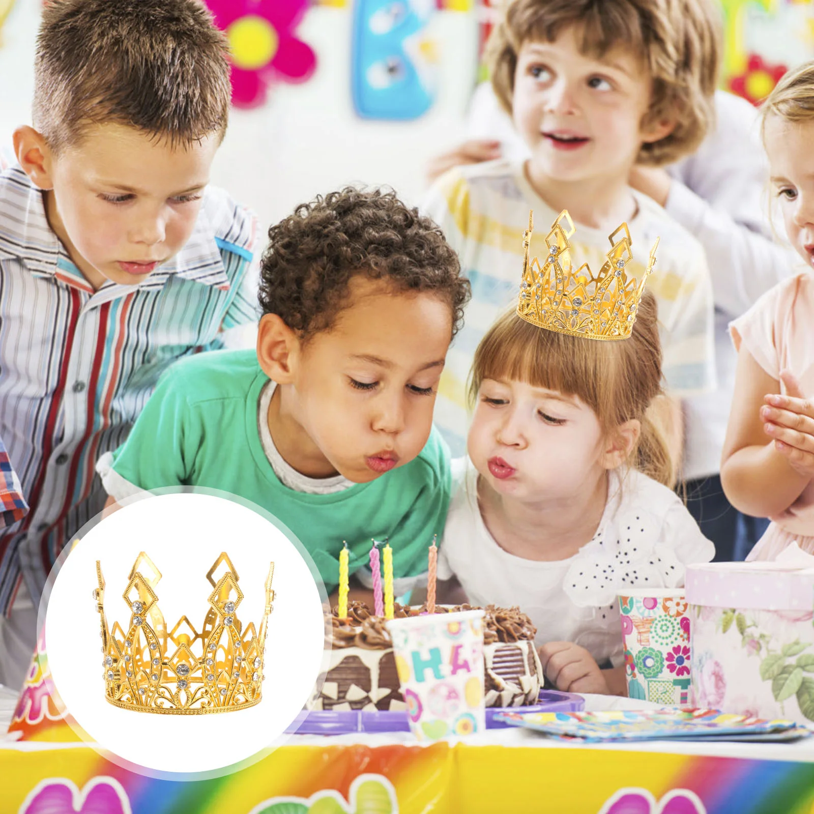 

Crown Cake Topper Tiaradecoration Cupcake Wedding Party Birthday Queen Decor Headband Kids Crowns