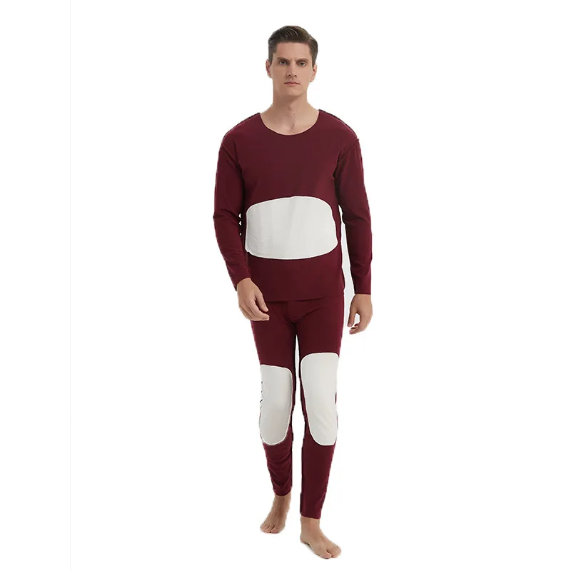 Winter Long Johns Men Thermal Underwear Sets  solid color keep warm Seamless Thermal Pants Clothes Big Large Waist XL-7XL