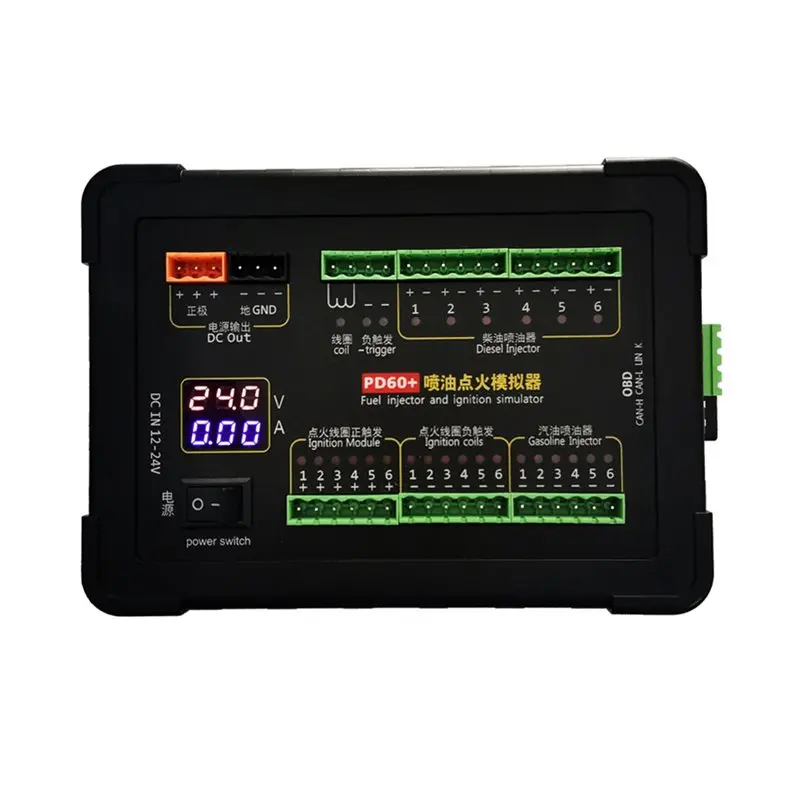PD60+ 인젝터 점화 코일 시뮬레이터 자동차 ECU 테스터 컴퓨터 유지보수 수리 도구