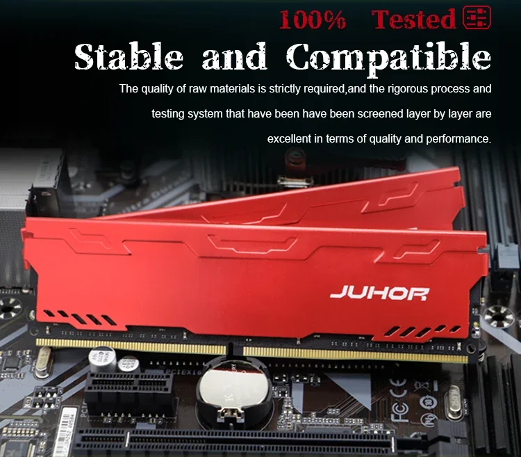 Description Picture 5 of itemJUHOR DDR4 Ram 16GB 8GB 32GB 2666MHz 3200MHz DDR3 8GB 1600MHz DIMM Desktop Memory New Memoria Rams With HeatSink