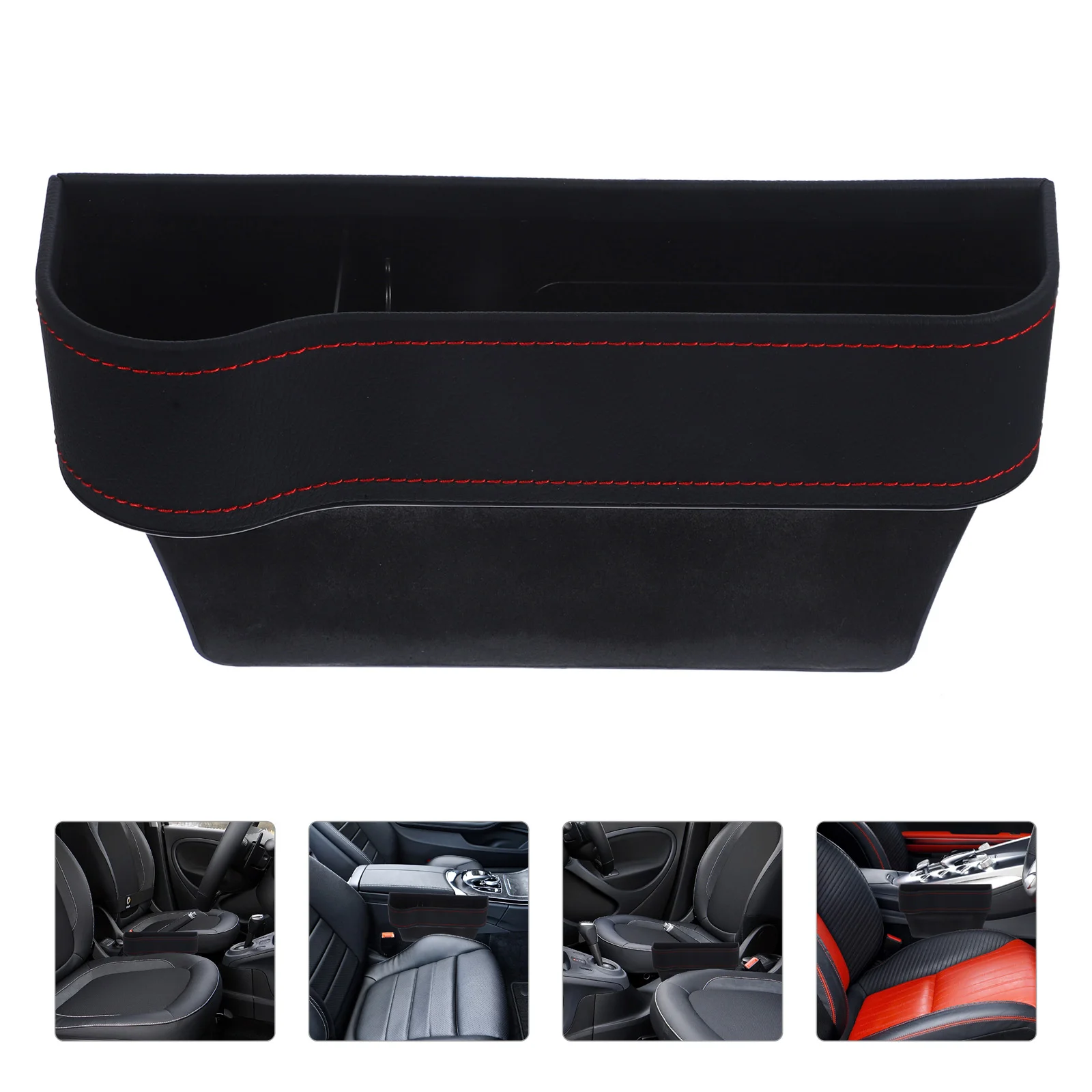 

Car Main Driver Seat Gap Filler Organizer Drop Catcher Pocket Between Seat and Console (Black)