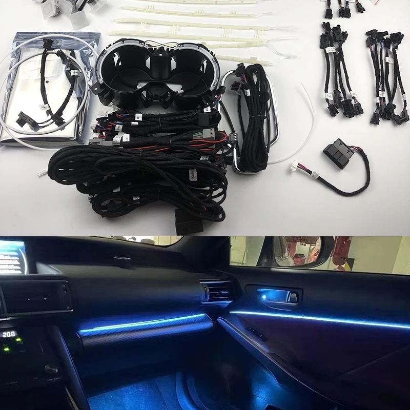 

for Audi A4 A5 B9 2017 2018 2019 Interior Upgrades 32 Color LED Ambient Lighting Ambient Lights MMI Control