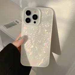 Elegant Shell Pattern Shockproof Phone Case with Silicone Bumper - iPhone 13 (Shell)