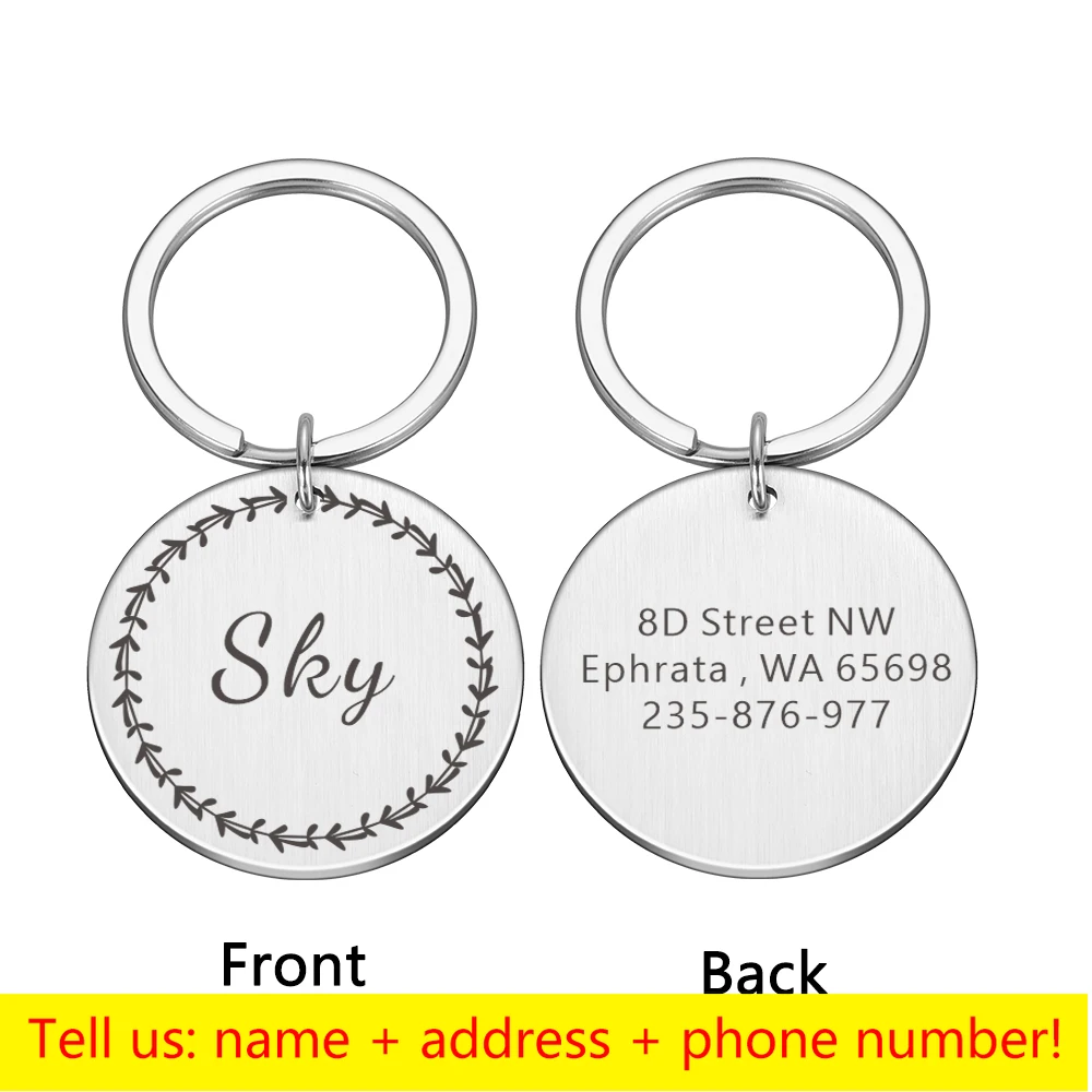 Personalized Dog Cat Pet ID Tags Engraved Cat Puppy Pet ID Name Number Address Collar For kitten Dog Tag Pendant Pet Accessories 