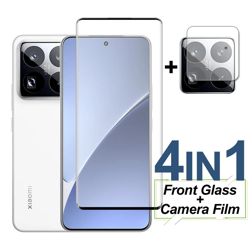 Premium Full Cover Tempered Glass Screen Protector with Rear Camera Lens Film