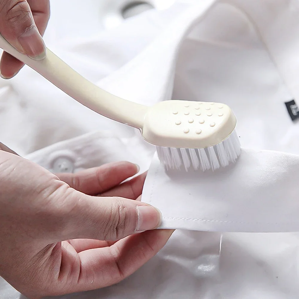 Long-handled Shoe Brush Double-headed Shoe Cleaning Brush Clothes Cleaning Brush for Home White Shoes Sneakers Boot Cleaner 2
