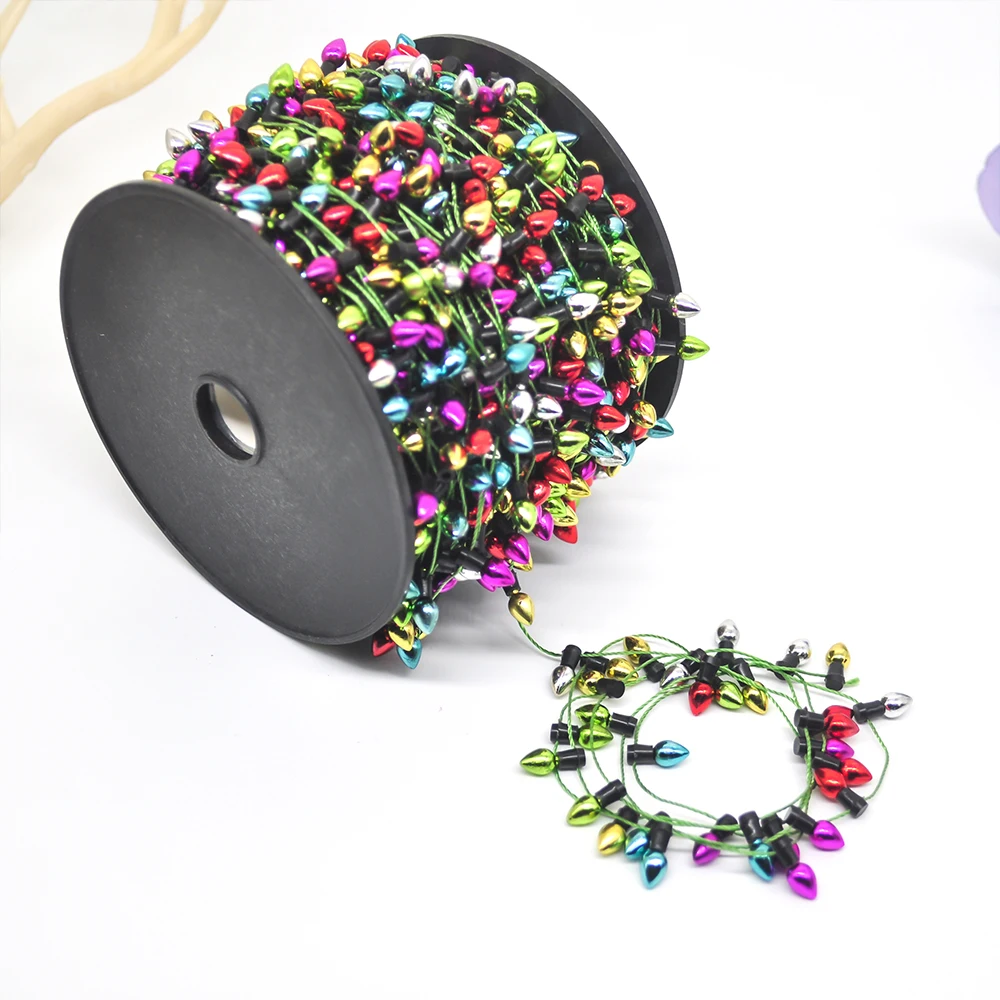 50 Meters Christmas Garland DIY Small Bulbs String No Electricity Colorful Home Decorations Xmas Tree Ornaments Party Supplies christmas tree decoration