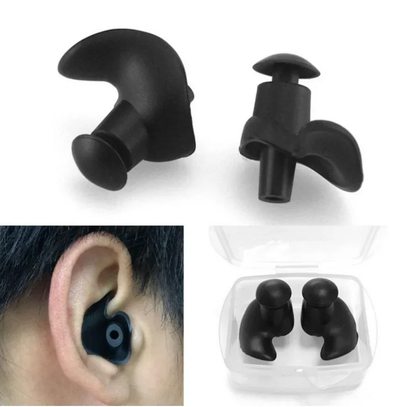 Ear Plug Waterproof Swimming Professional Rubber Swim Earplugs For