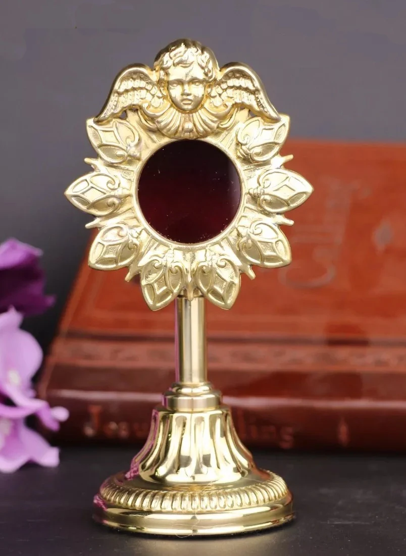 Brass Holy Angel Reliquary Holy Monstrance For Relic Home or Church