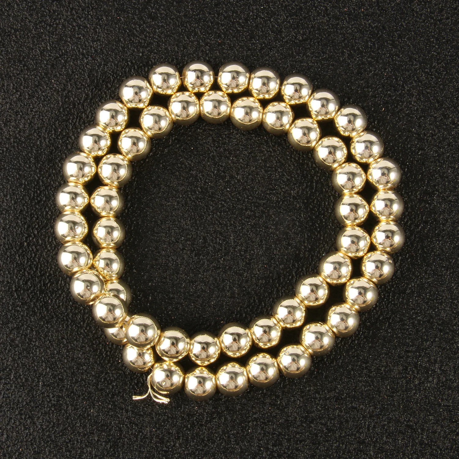 Elegant Silver-Gold Hematite Natural Stone Beads for DIY Jewelry and Accessories, 15'' Strand, 2-10mm