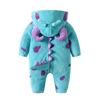 Combinaison polaire pour bébé, corne d'animal de dessin animé, à capuche, chaude et épaisse, barboteuse d'hiver, vêtements d'extérieur, combinaison de neige pour bébés filles et garçons 4