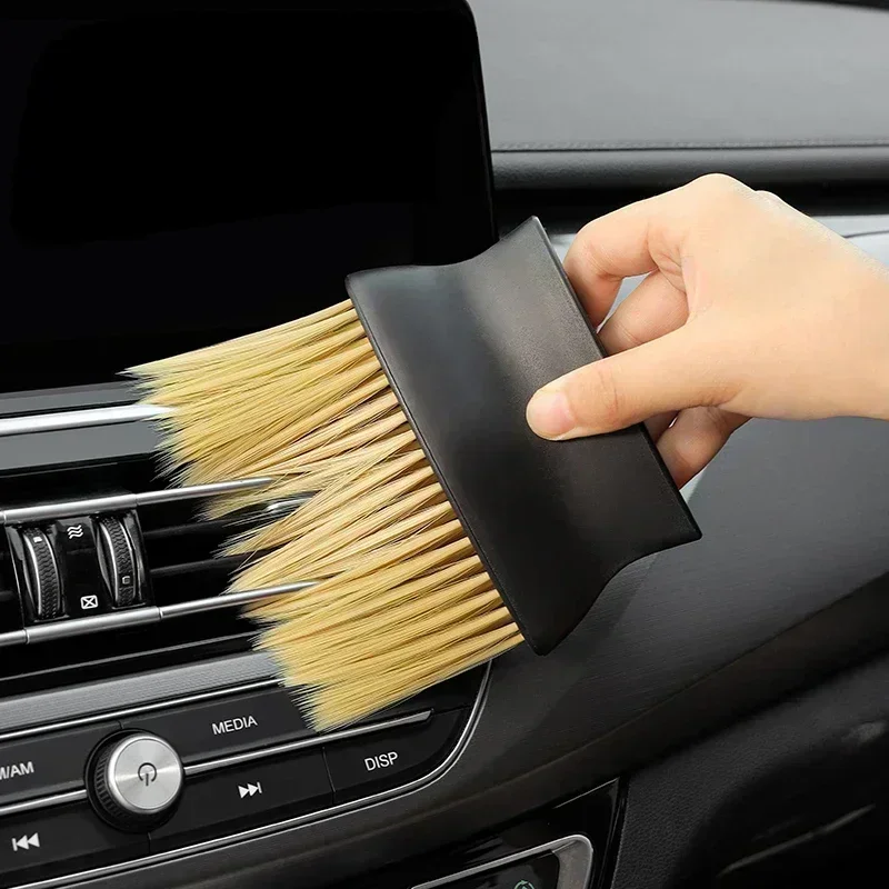 Universal Dust Removal Brush for Car Air Conditioner Outlets - Soft Brush Cleaning Tool