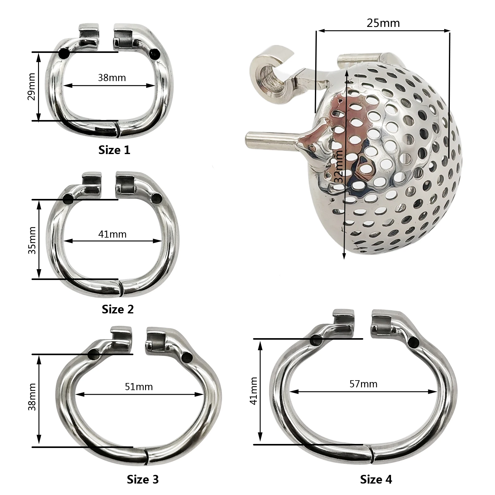 Stainless Steel Honeycomb Chastity Device – topchastity